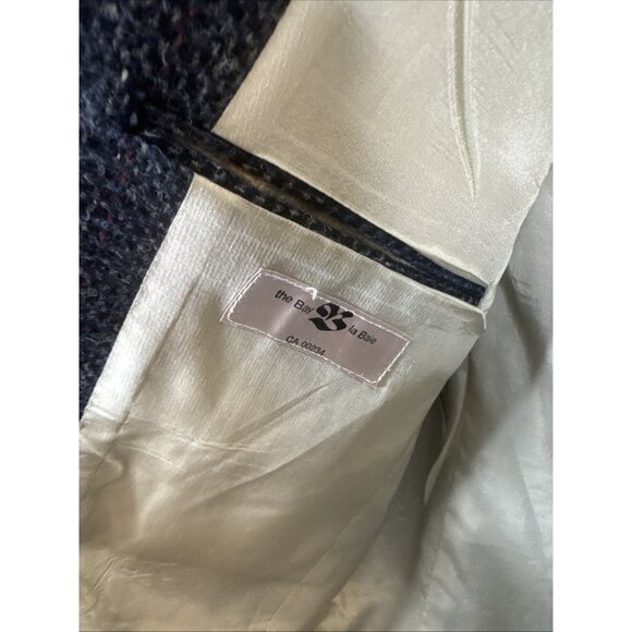 Vintage Harris Tweed The Bay Blazer 40L Tall Wool Sport Coat Scottish Gray - Picture 6 of 8